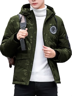 Foto 2 | Chamarra Chaqueta Casual De Calidad Premium Verde Chico para Hombre