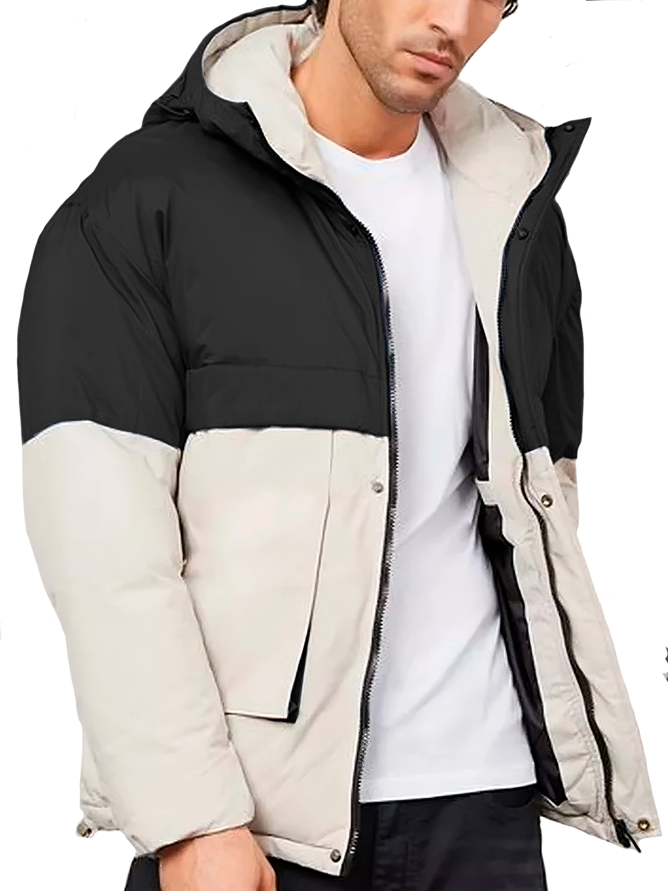 Chamarra De Invierno Térmica Con Capucha King B Negro para Hombre