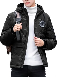 Foto 1 | Chamarra Chaqueta Casual De Calidad Premium Negro Chico para Hombre