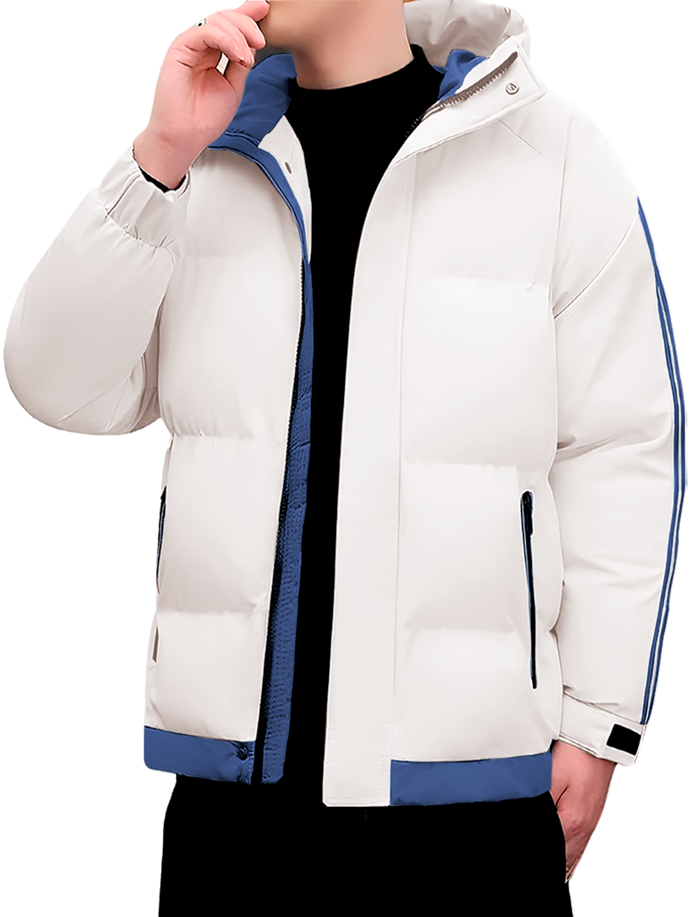 Chamarra Térmica Shendy Vendy Beige con Capucha para Hombre