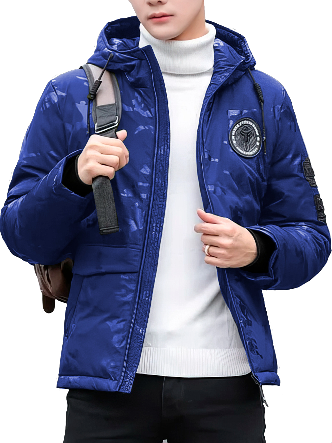 Foto 2 | Chamarra Casual Shendy Vendy Azul para Hombre