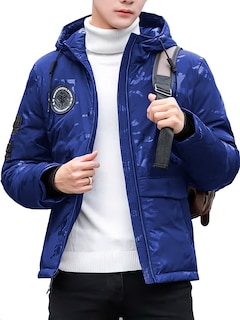Foto 3 | Chamarra Casual Shendy Vendy Azul para Hombre