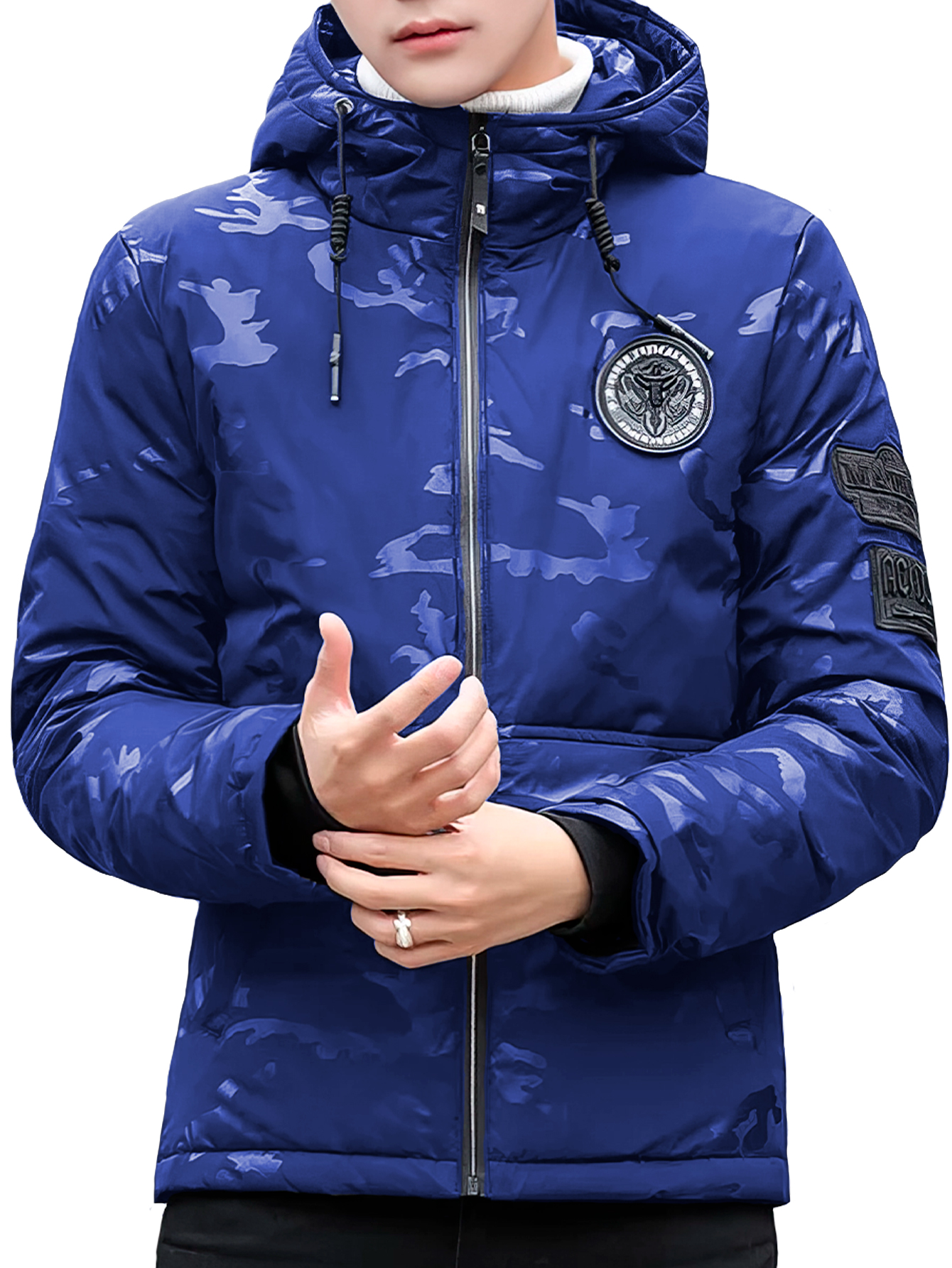 Foto 4 | Chamarra Casual Shendy Vendy Azul para Hombre