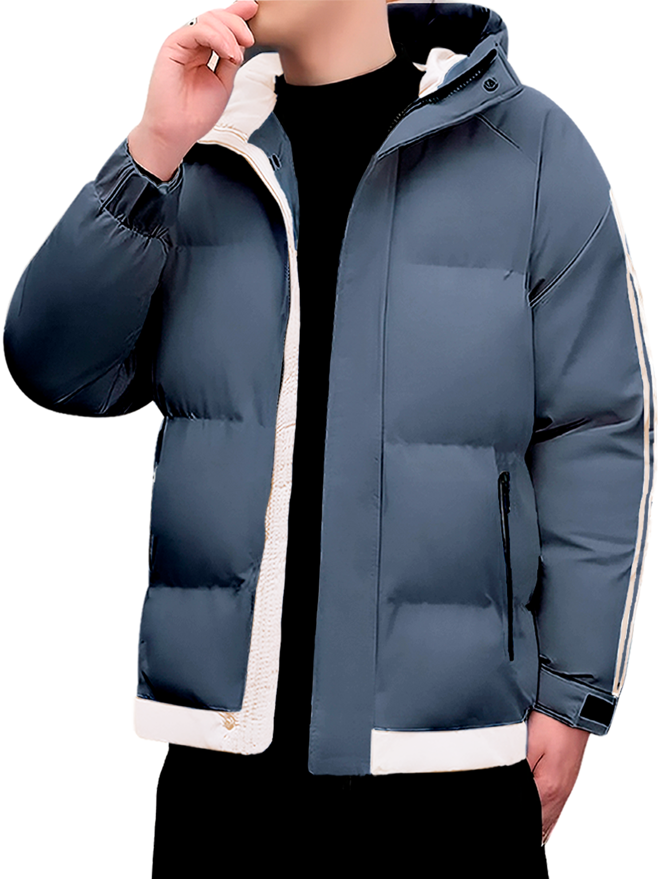 Chamarra Térmica Shendy Vendy Azul con Capucha para Hombre