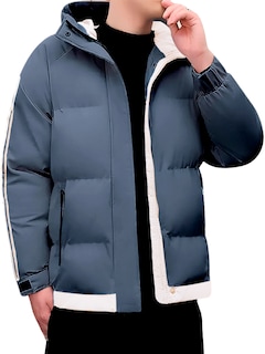 Foto 4 | Chamarra Térmica Shendy Vendy Azul con Capucha para Hombre