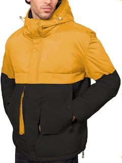 Foto 4 | Chamarra Térmica Shendy Vendy Negra con Amarillo con Capucha para Hombre
