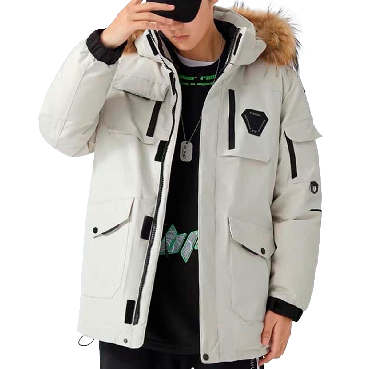 Foto 1 | Chamarra Impermeable Térmica Shendy Vendy Beige