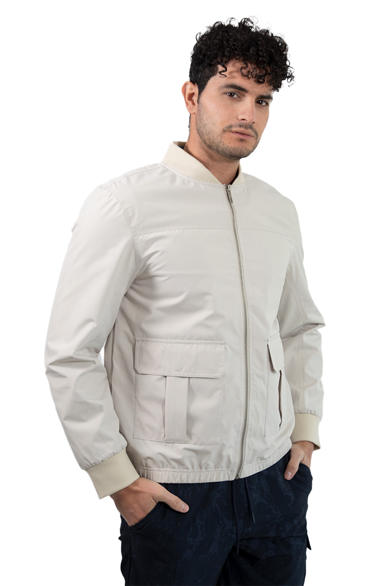 Foto 1 | Chamarra Ligera Tipo Bomber Generra Beige para Hombre