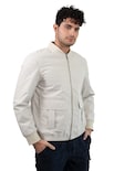 Chamarra Ligera Tipo Bomber Generra Beige para Hombre