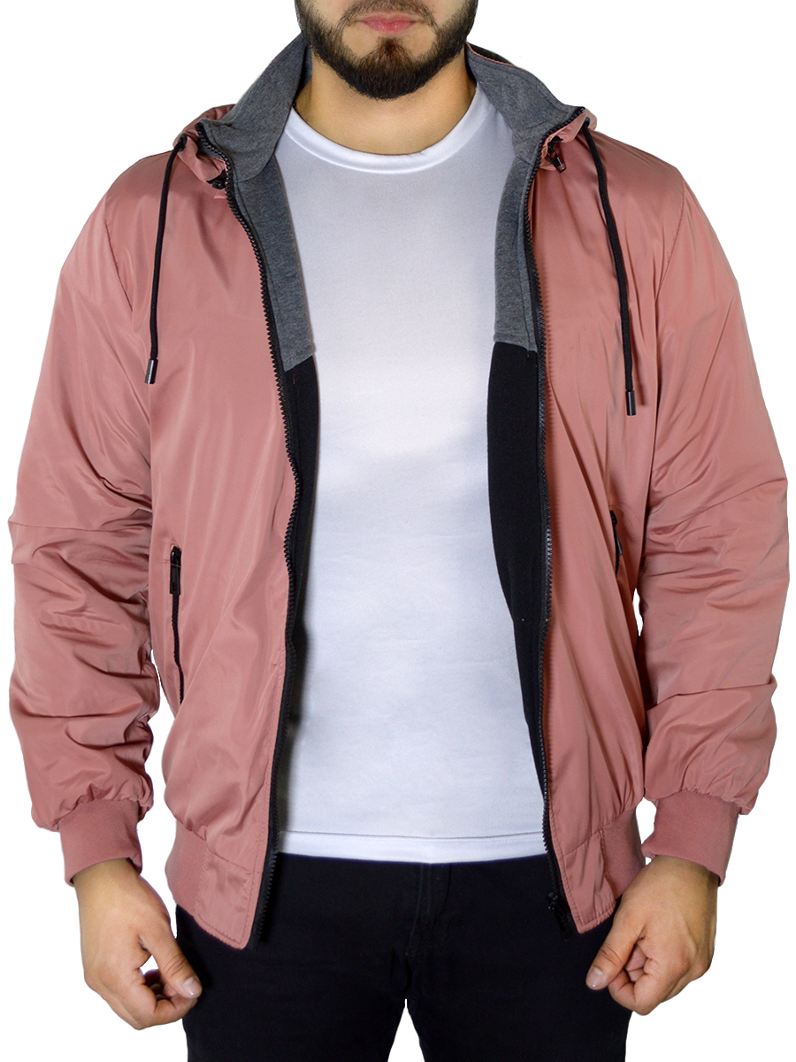 Foto 2 pulgar | Chamarra Térmica con Hoddie Doble Vista Coral para Hombre