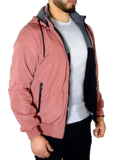 Foto 3 | Chamarra Térmica con Hoddie Doble Vista Coral para Hombre