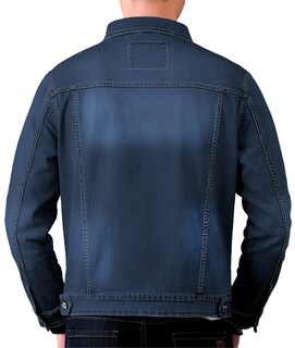 Foto 3 | Chamarra De Mezclilla Para Hombre Con Bolsillos Denim Azul Marino