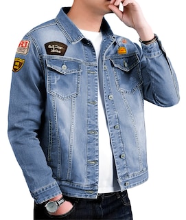 Foto 4 | Chamarra De Mezclilla Para Hombre Con Bolsillos Denim Azul Claro