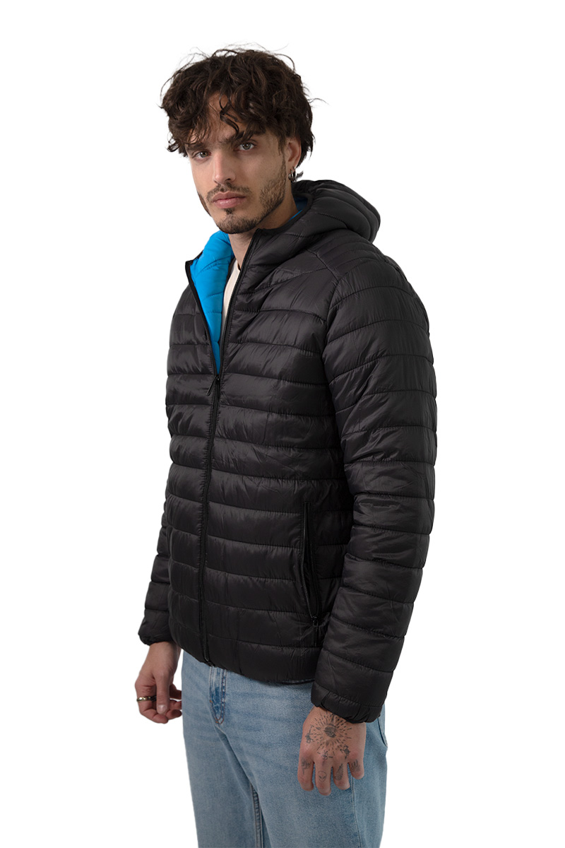 Foto 4 pulgar | Chamarra Acolchada Doble Vista con Gorro para Hombre