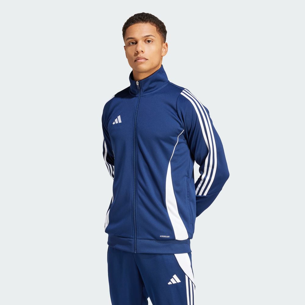 Foto 3 | Chamarra De Entrenamiento Tiro 24 Adidas Azul Hombre