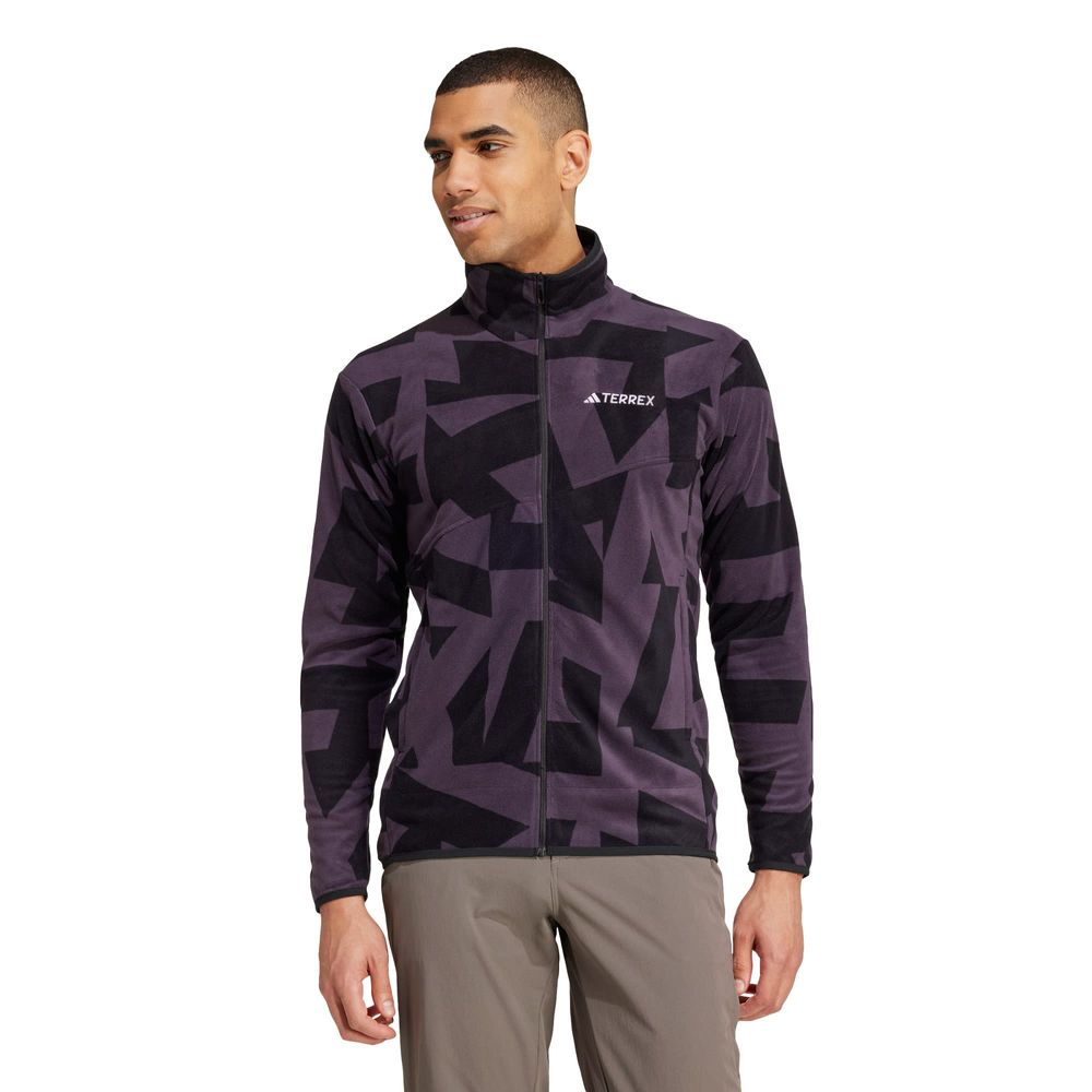 Foto 3 pulgar | Chamarra Adidas  Terrex Multi Printed Full-zip Fleece Violeta para Hombre