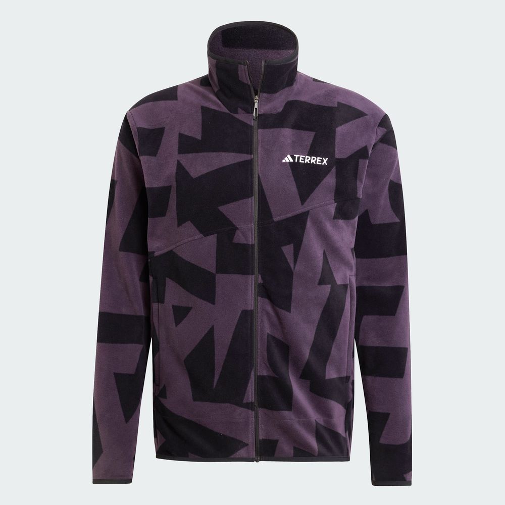 Foto 4 pulgar | Chamarra Adidas  Terrex Multi Printed Full-zip Fleece Violeta para Hombre