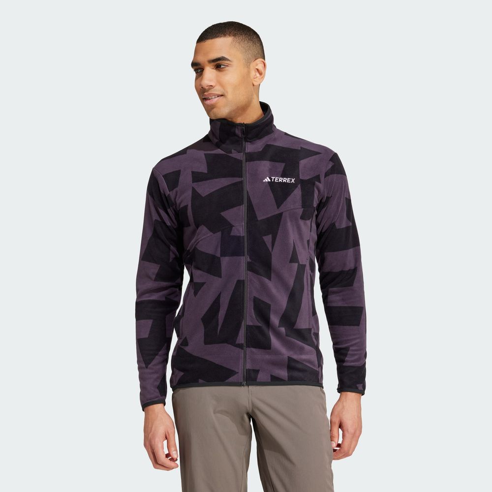 Foto 5 pulgar | Chamarra Adidas  Terrex Multi Printed Full-zip Fleece Violeta para Hombre