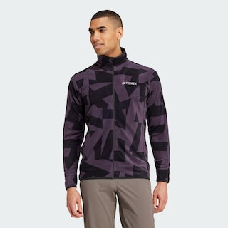 Foto 4 | Chamarra Adidas Terrex Multi Printed Full-zip Fleece Violeta para Hombre