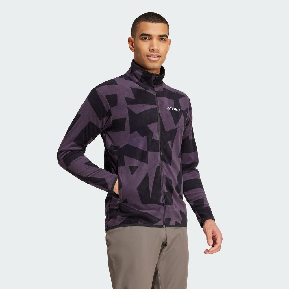 Foto 7 pulgar | Chamarra Adidas  Terrex Multi Printed Full-zip Fleece Violeta para Hombre