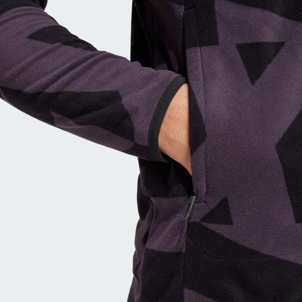 Foto 9 pulgar | Chamarra Adidas  Terrex Multi Printed Full-zip Fleece Violeta para Hombre