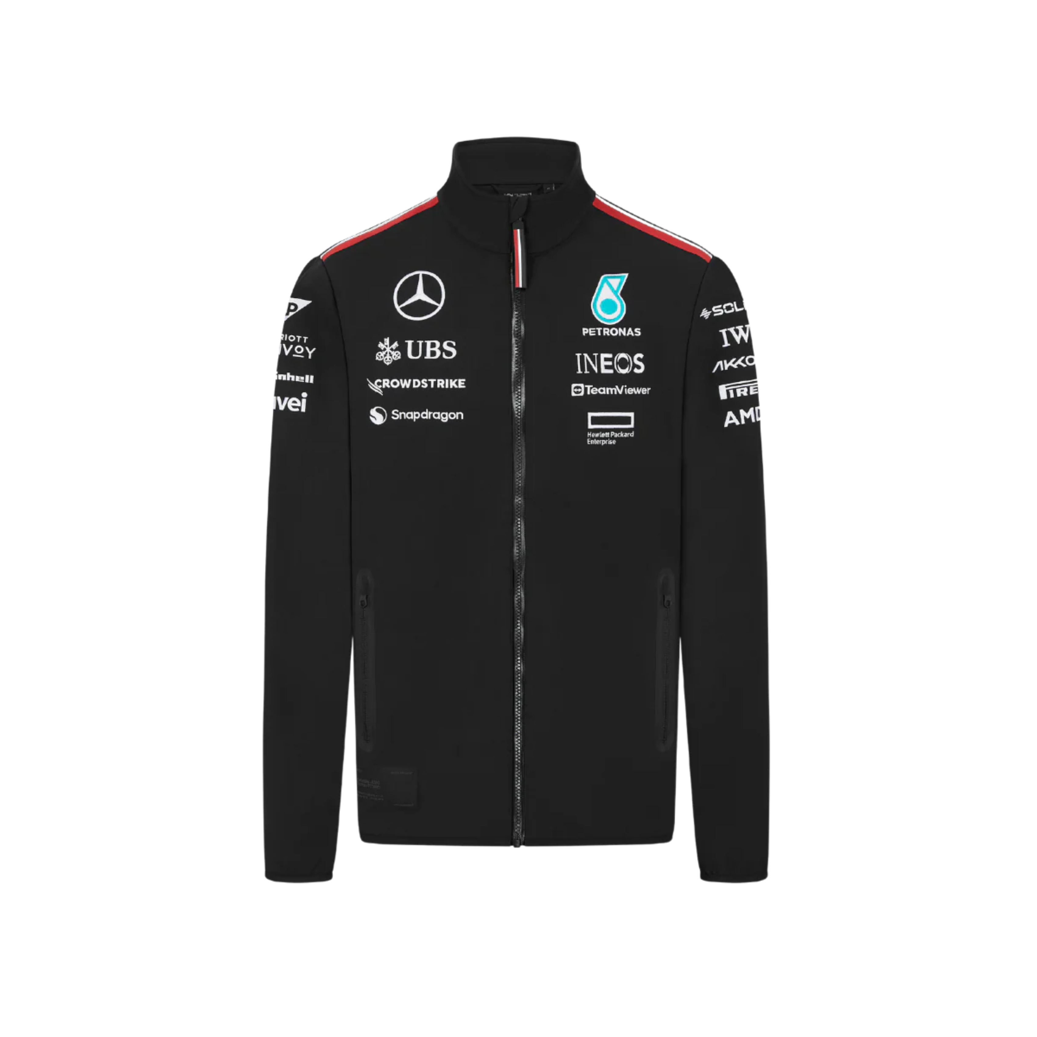 Foto 2 pulgar | Mercedes Amg Petronas Chamarra Softshell Oficial 2024