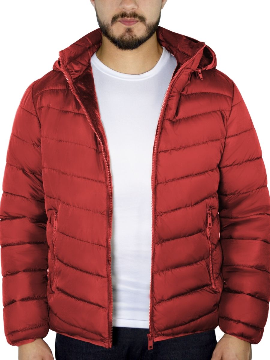 Foto 1 | Chamarra Basica Gorro Desmontable Hombre Rojo Tandera