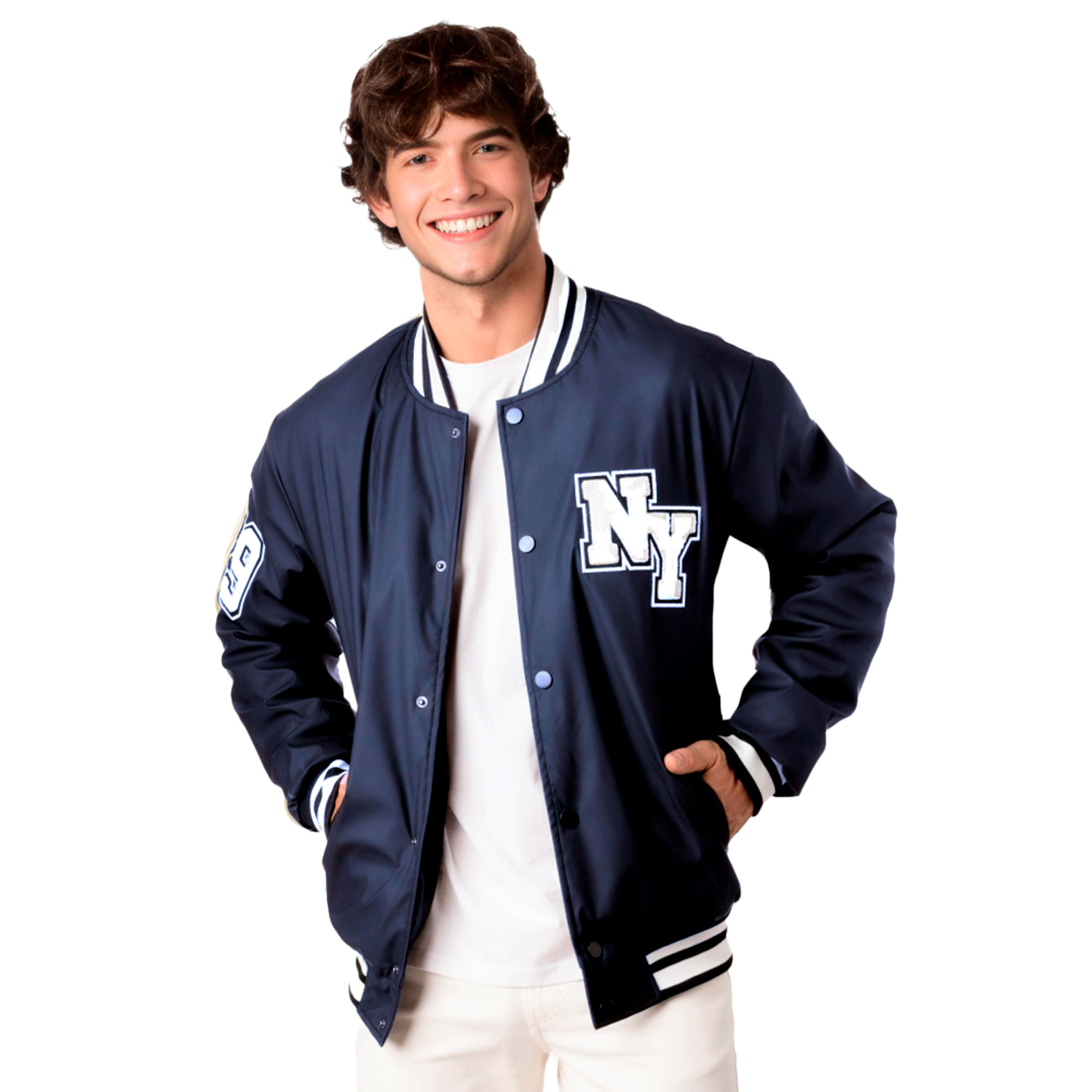 Chamarra Bomber Britos Jeans Universitario para Hombre