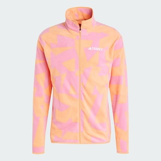 Foto 3 | Chamarra Terrex Multi Printed Full-zip Fleece Adidas Naranja Hombre