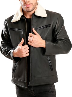 Foto 2 | Chamarra Shendy Vendy Vinipiel Tipo Biker para Hombre