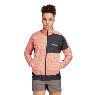 Foto 2 | Rompevientos Estampado Terrex Trail Running Adidas Rosa Hombre