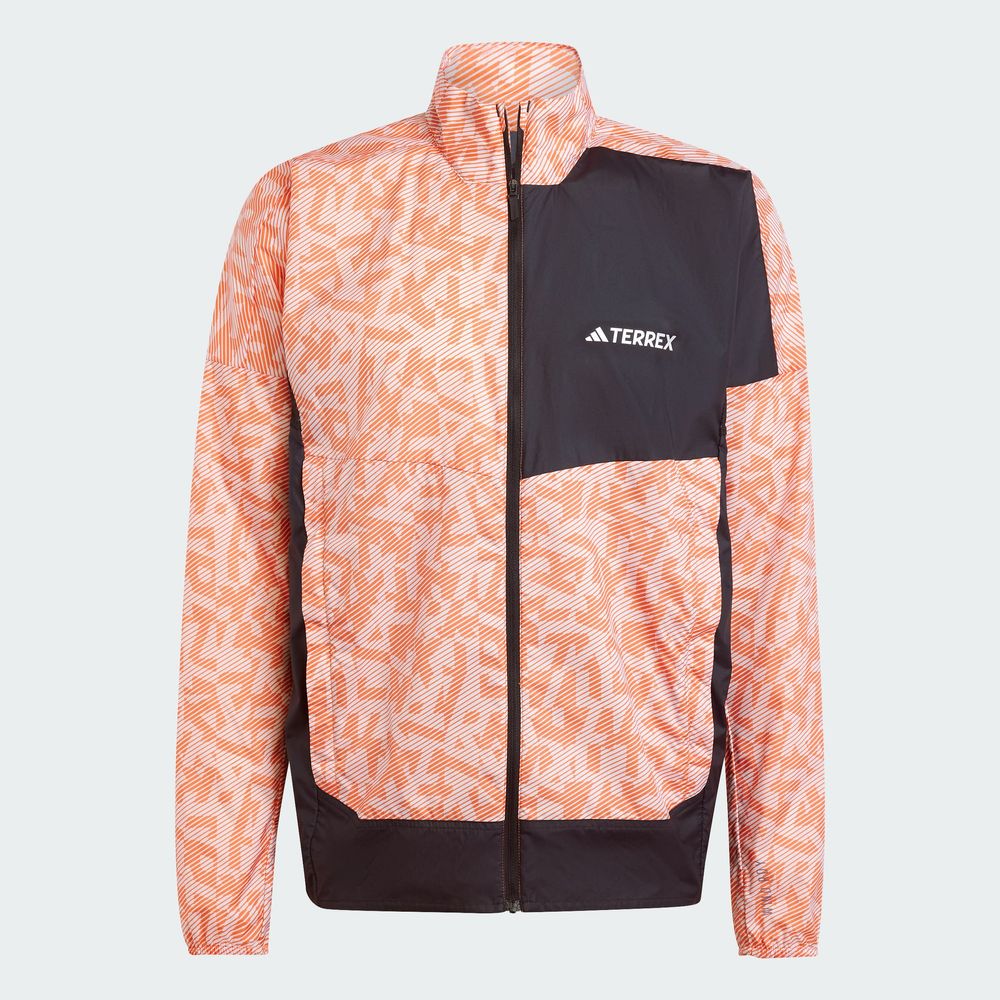 Foto 3 | Rompevientos Estampado Terrex Trail Running Adidas Rosa Hombre
