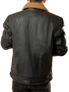 Foto 4 | Chamarra Shendy Vendy Chaqueta Vinipiel Tipo Biker para Hombre
