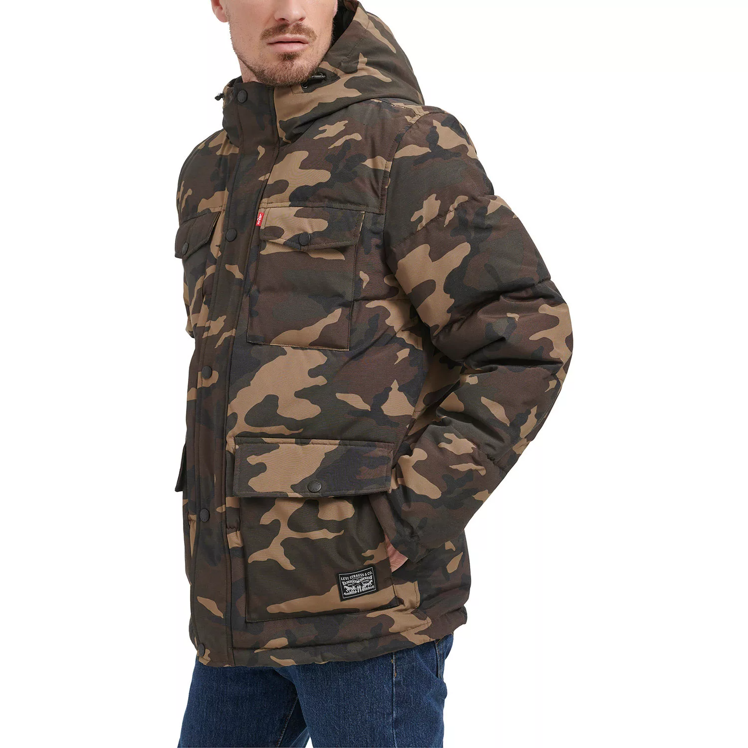 Foto 5 pulgar | Chamarra Levi's Parka Alcolchada Resistente Con Gorro Ajustable Estilo Y Confort Chaqueta Para Hombre