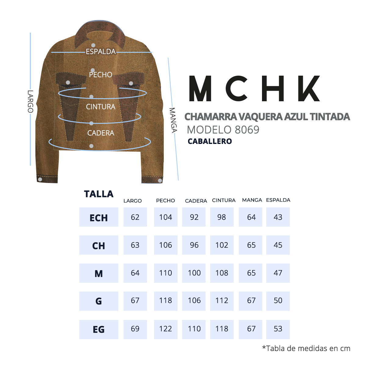 Foto 5 | Chamarra De Mezclilla Mchk. Corte Vaquero, Para Hombre, Color Azul Oxido. Modelo 8069