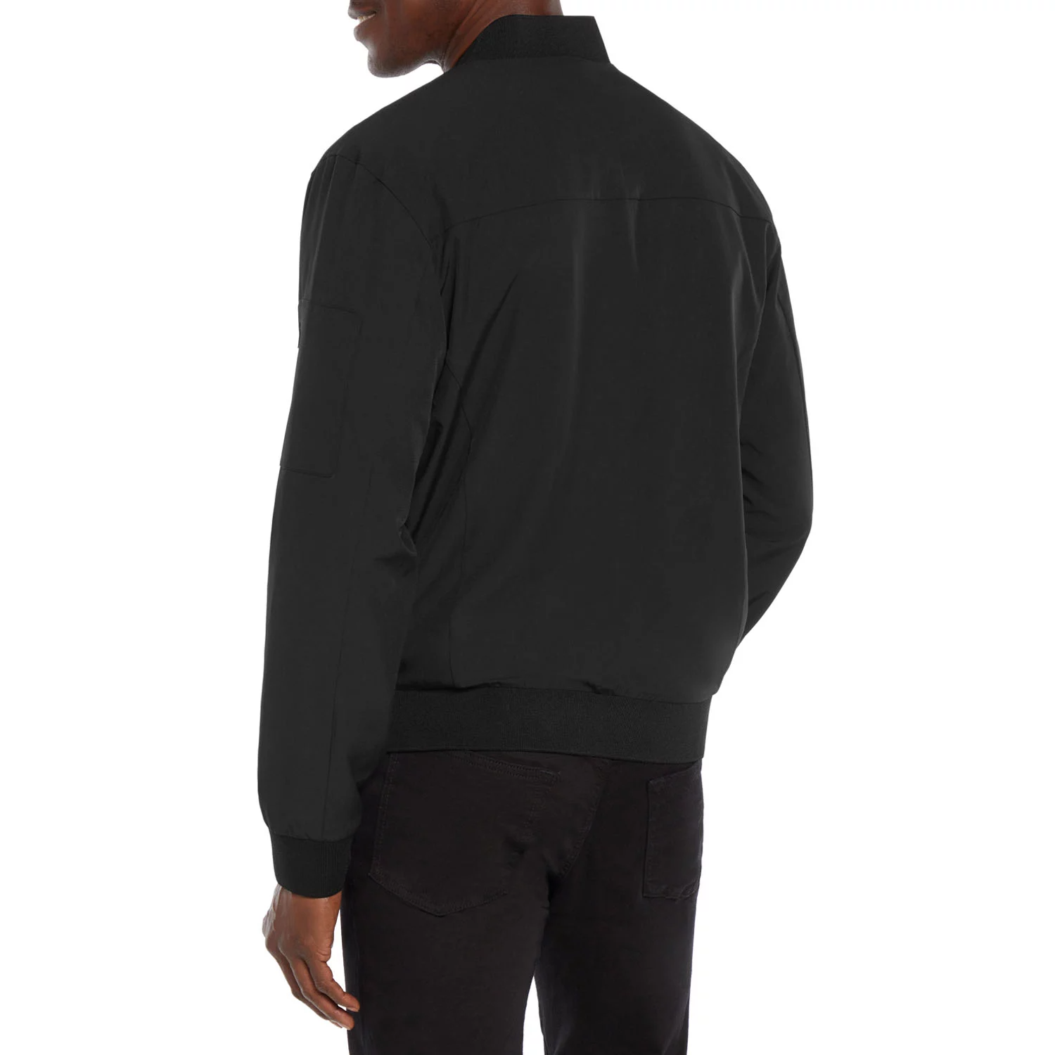 Foto 3 pulgar | Chamarra Express Bomber Ligera Chaqueta Elegante Para Hombre Lightweight Bomber Pitch Black