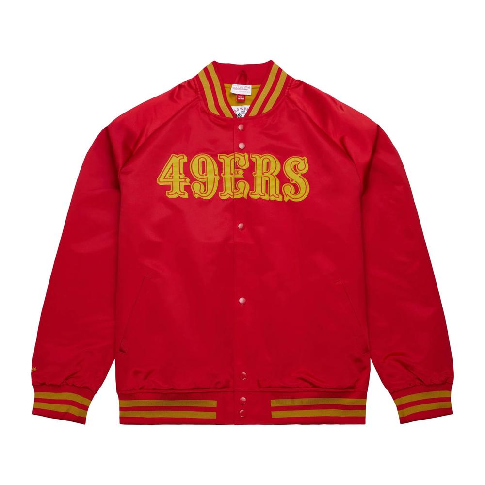 Foto 2 pulgar | Chamarra Mitchell & Ness Lightweight Satin 49ers Hombre Rojo