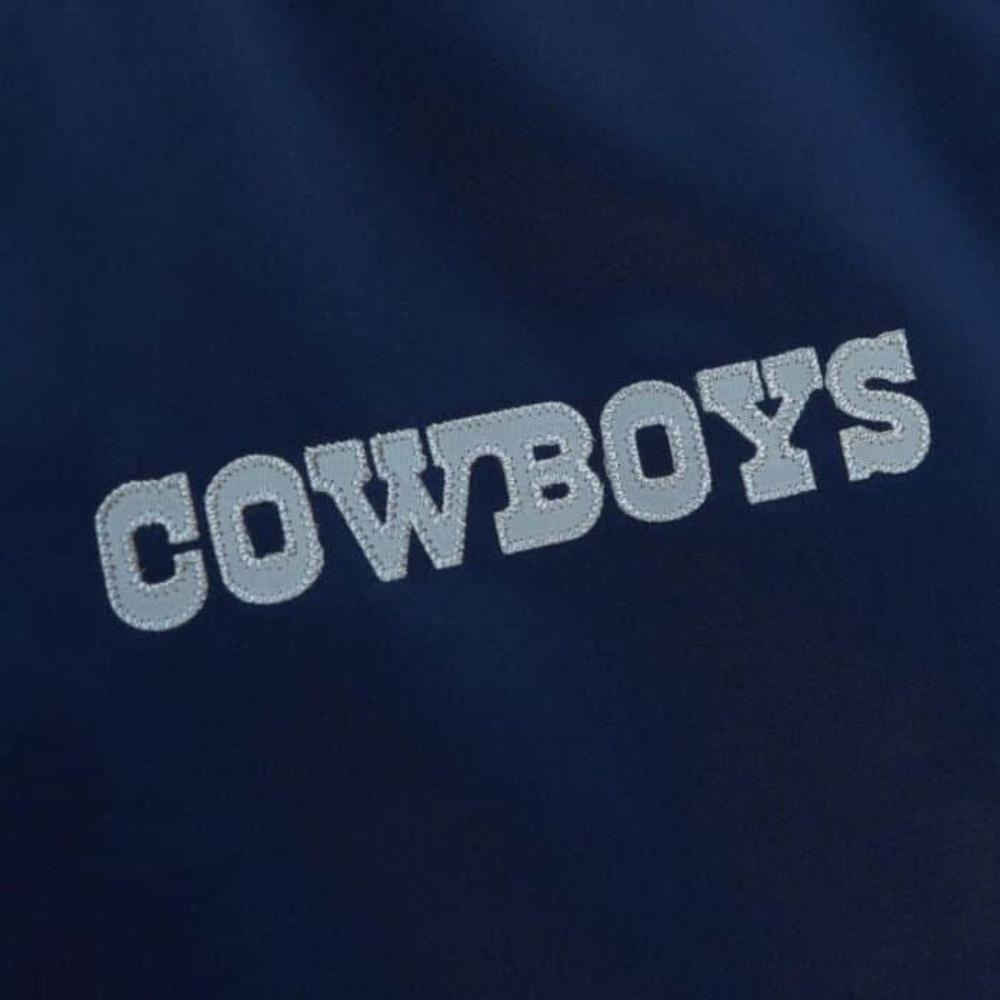 Foto 3 pulgar | Chaqueta Mitchell & Ness Heavyweight Satin Cowboys Unisex Azul