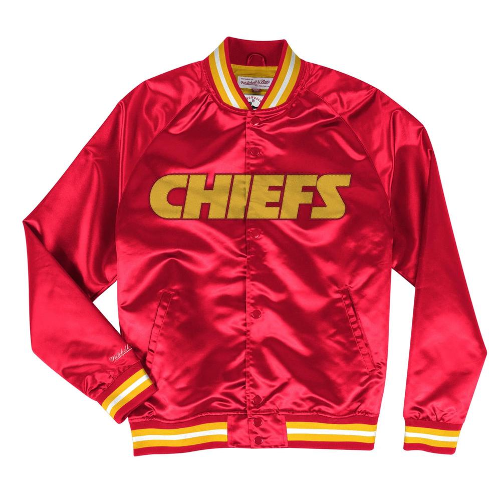 Foto 2 pulgar | Chaqueta Mitchell & Ness Lightweight Satin Rojo Chiefs Rojo