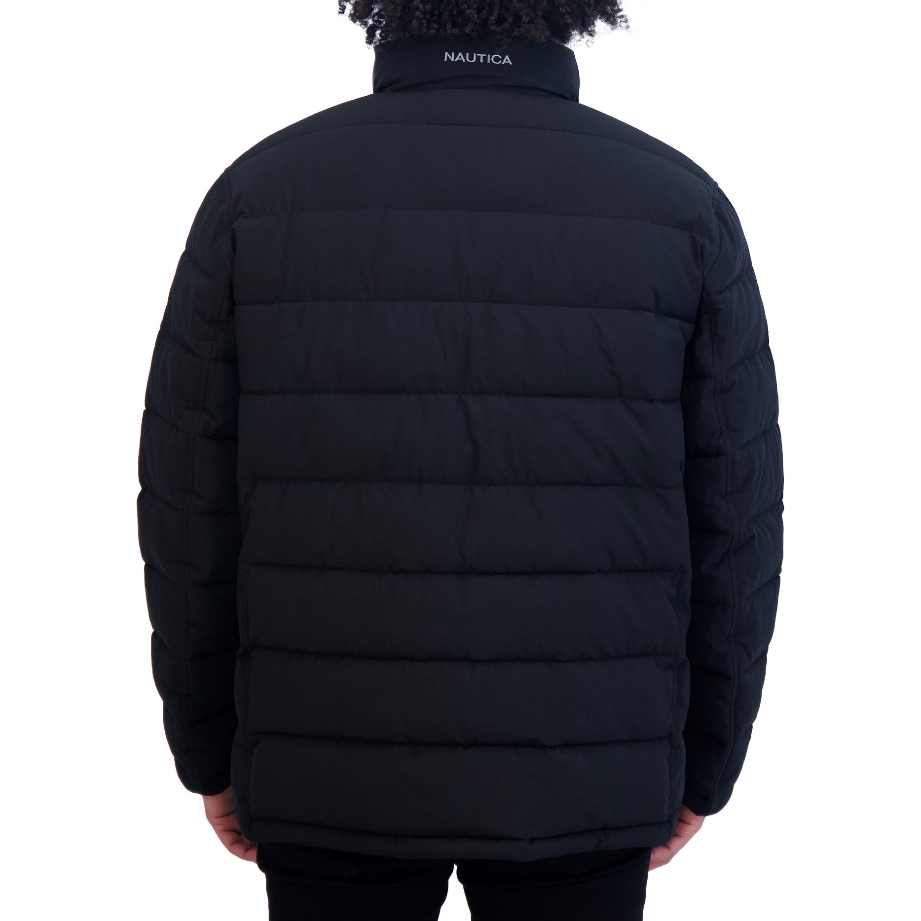 Foto 4 pulgar | Chamarra Nautica Quilted Puffer Stretch Jacket Negra