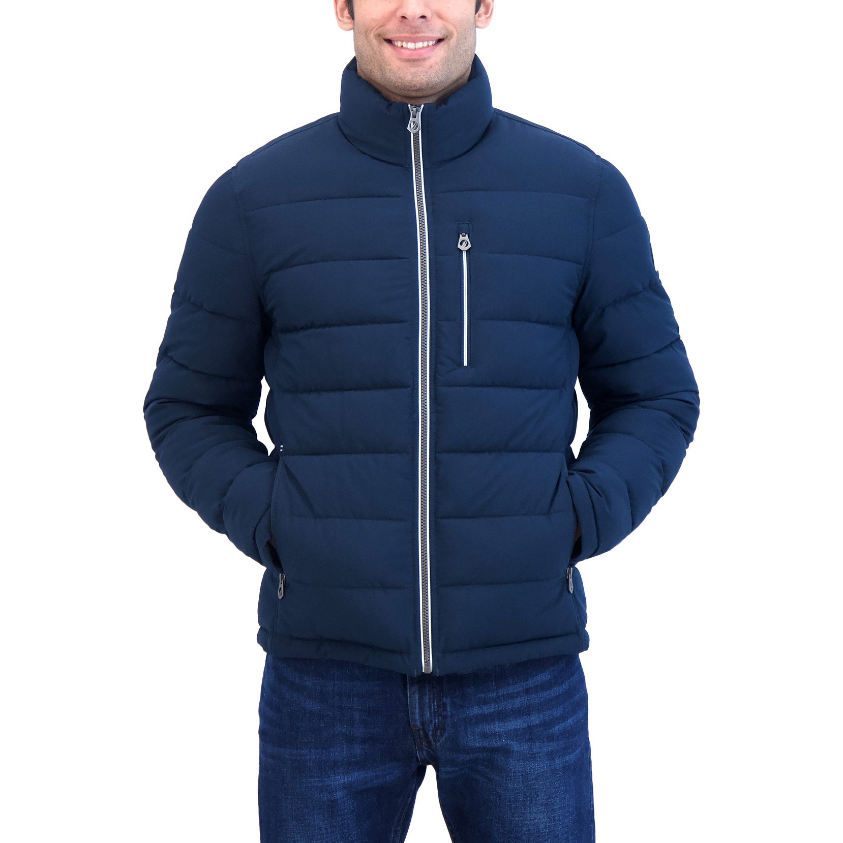 Foto 2 | Chamarra Nautica Quilted Puffer Stretch Jacket: Chaqueta Resistente Al Agua Y Viento, Aislada Con Relleno Sintét