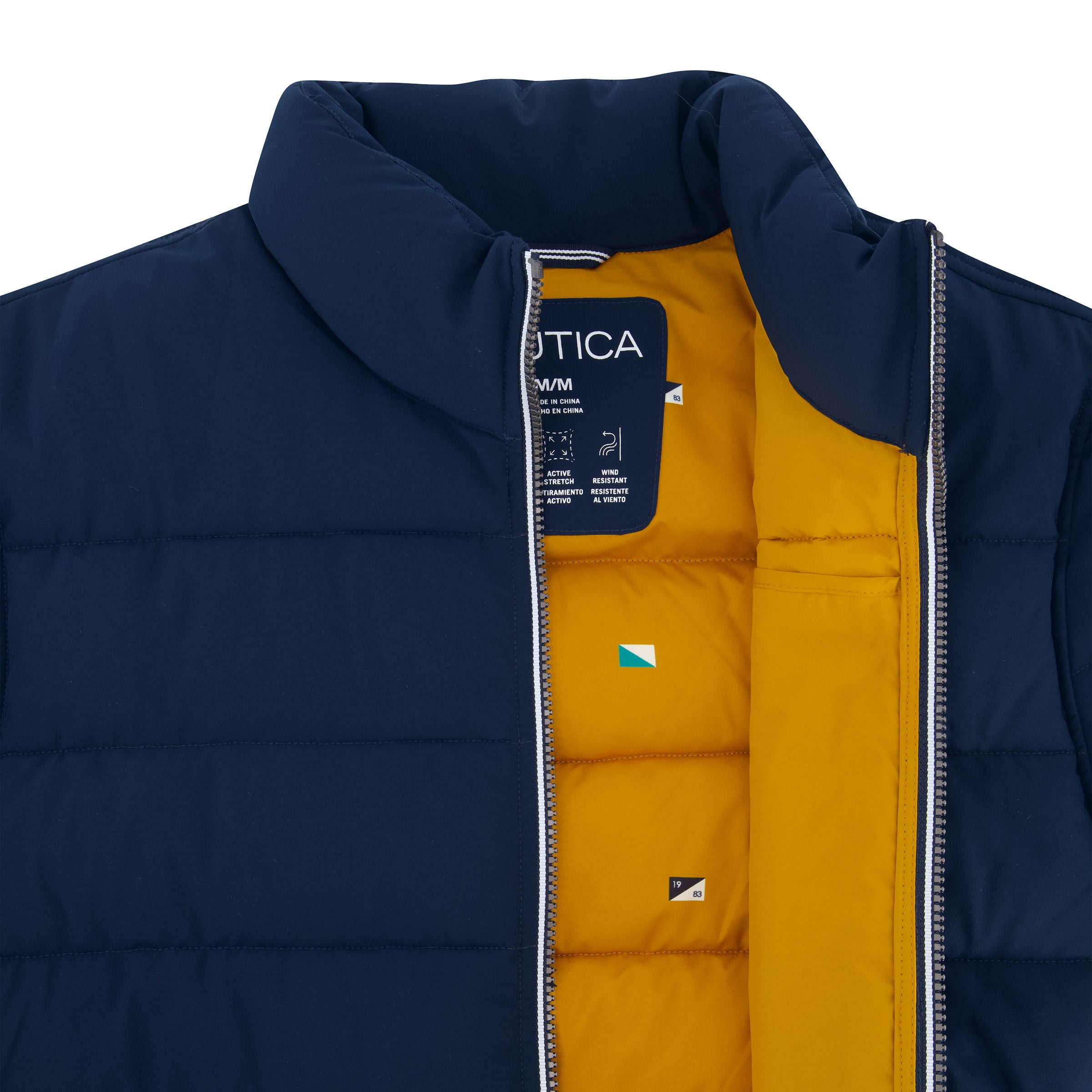 Foto 8 pulgar | Chamarra Nautica Quilted Puffer Stretch Jacket: Chaqueta Resistente Al Agua Y Viento, Aislada Con Relleno Sintét