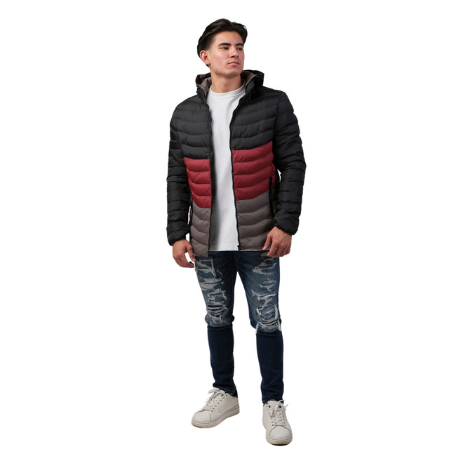 Foto 5 | Chamarra Casual Benziny Para Hombre Bpj05-negro-rojo-gris