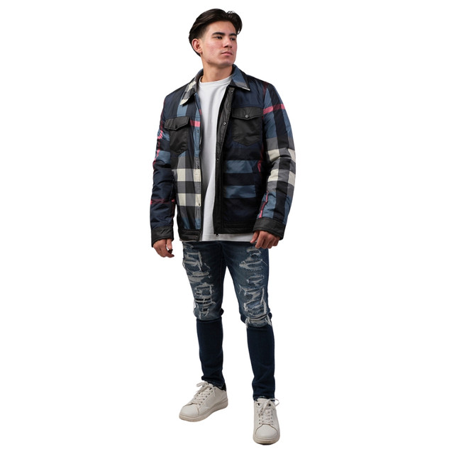 Foto 6 pulgar | Chamarra Casual Pavini Para Hombre Jk-804-azul Marino