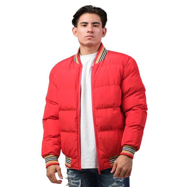 Chamarra Casual Men Moderno Para Hombre Mjpf-2210-rojo