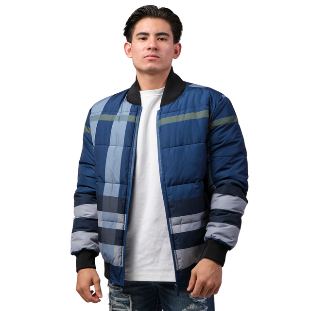 Chamarra Casual Men Moderno Para Hombre Mjpf-2202-azul