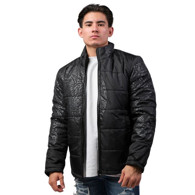 Foto 2 pulgar | Chamarra Casual Men Moderno Negra para Hombre