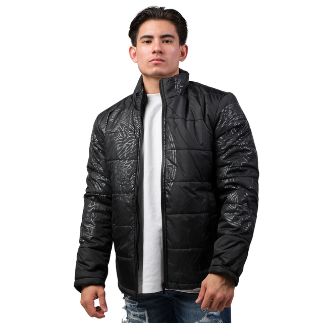 Chamarra Casual Men Moderno Negra para Hombre