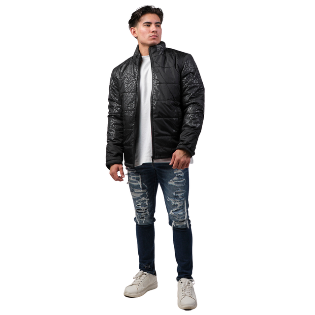 Foto 6 pulgar | Chamarra Casual Men Moderno Negra para Hombre