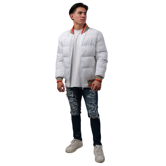 Foto 5 | Chamarra Moderno para Hombre Mjpf-2210- Blanca